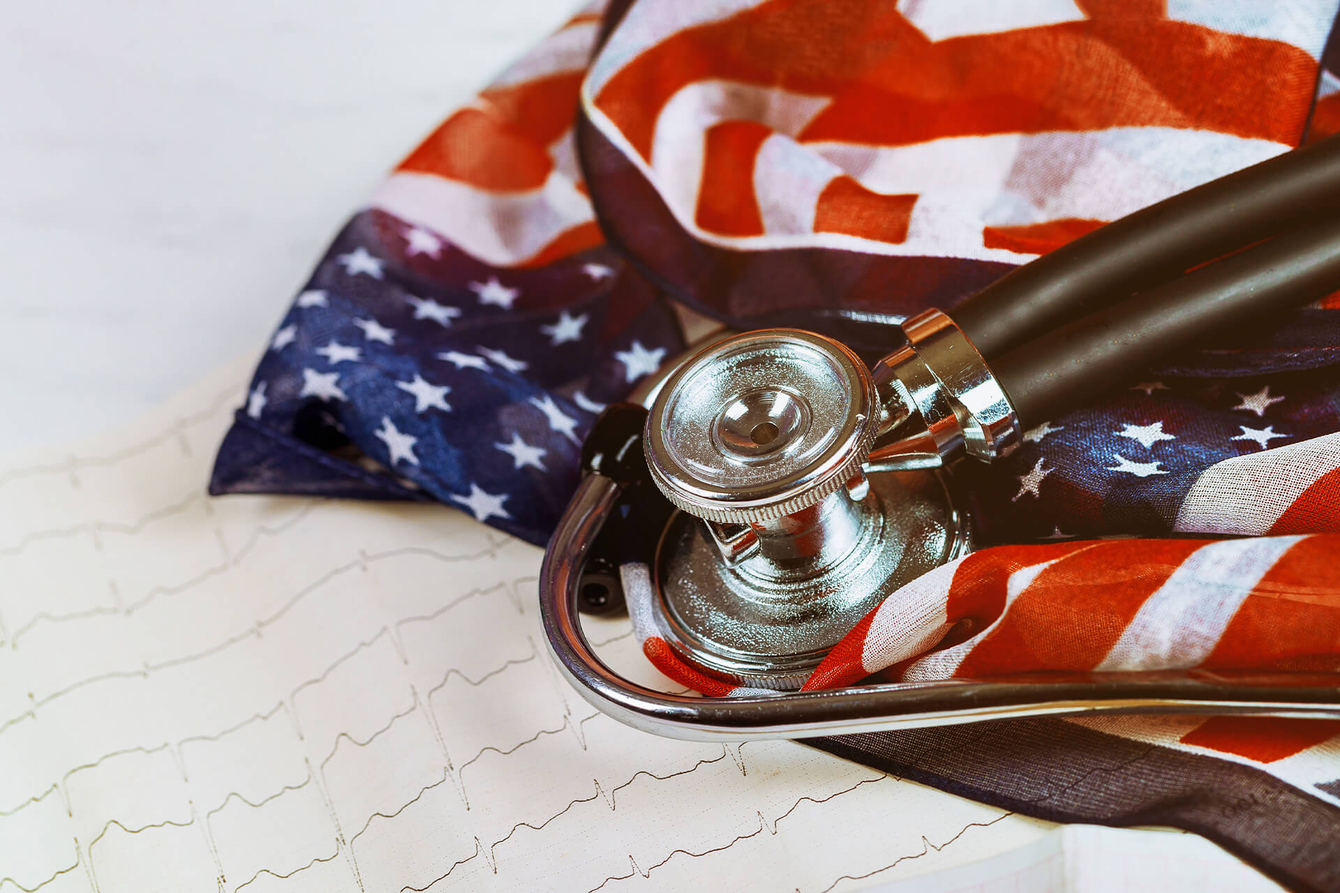 Stethoscope and American Flag